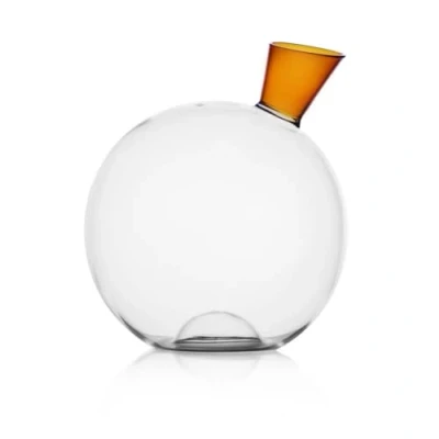 Imagen de Ichendorf Milano Decantador transparente y ámbar Colección Travasi 190 cl Vidrio borosilicato Hecho a mano