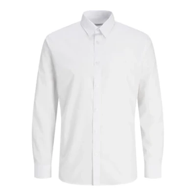 Imagen de JJ REBEL Jrebgavin Solid Shirt LS Noos Camisa, Blanco, XS Hombres