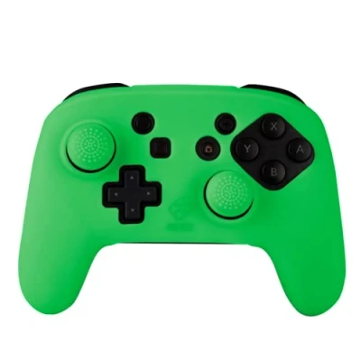 Imagen de Funda + grips FR Tec FT1051, Para Nintendo Switch Pro Controller, Silicona, Verde