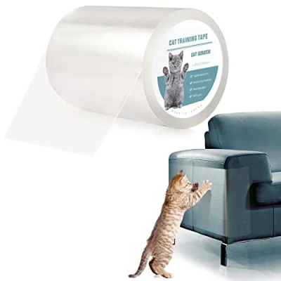 Imagen de Pidsen Protector de Muebles Gatos, 15cm*1000cm Nano Cinta Adhesiva Anti Arañazos para Gatos,Transparente Autoadhesivas Gato Gatos y Perro,Protector sofá Detener