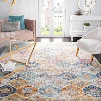 Imagen de Safavieh Mopani área Alfombra, Crema/Multicolor, 243 x 304 cm