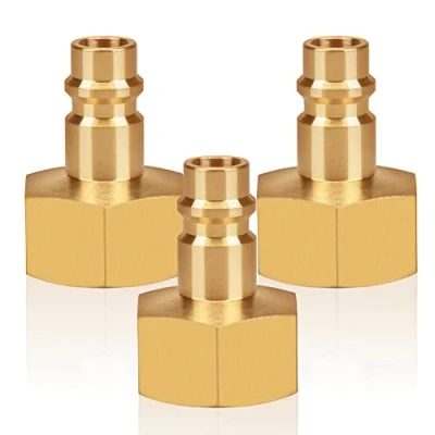 Imagen de Conectores de línea aire Euro Airline para compresor manguera 1/4&quot;, 1/2&quot;, 3/8&quot; BSP, DN6, DN9, DN13, acoplador y kit acoplamientos macho, dorado