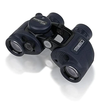 Imagen de STEINER Prismáticos Marinos Navigator 7x30c Brújula estabilizada HD, óptica de Calidad Alemana, Puente Abierto, Sumergible hasta 5 m, Compacto, para Viajes en velero espontáneos o desembarcar