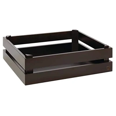 Imagen de APS 11627 caja de madera SUPERBOX, vino, madera, decorativa, almacenaje, 35 x 29 cm, H: 10,5 acacia, cabe GN 1/2