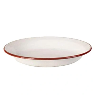 Imagen de Ibili Plato Hondo Bordeaux 24 CM, Stainless Steel, Blanco/Rojo, x 5 cm