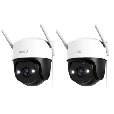 Imagen de Imou 2 Pack Cámara Vigilancia WiFi Exterior, 3K(5MP) de Seguridad Exterior 360​​ PTZ, Detección Humana, Visión Nocturna en Color, Seguimiento Automático, Sirena, Audio Bidireccional, Alexa