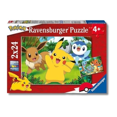 Imagen de Ravensburger Puzzle: puzzle Pokemon, 4 Años o Más, Puzles Niños Años, Rompecabezas Niños, Puzzle, Regalo Niño 2 Puzzles x 24 Piezas, Medida 26x18cm