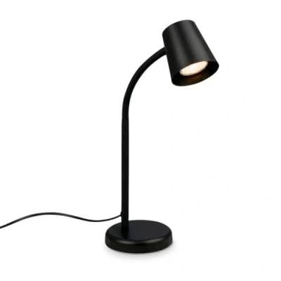 Imagen de BRILONER lámpara escritorio orientable, lamparas de mesita noche, mesa GU10 para oficina, con interruptor cable, lampara lectura, escritorio, luz negro