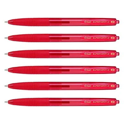 Imagen de Pilot Bolígrafo de punta media (6 unidades), color rojo