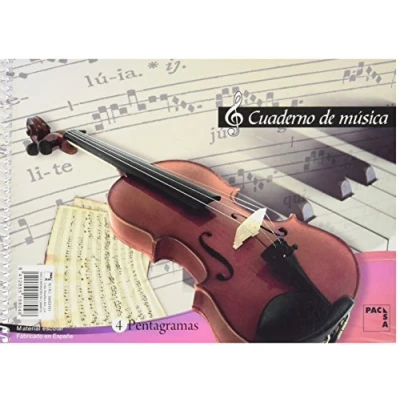 Imagen de Pacsa 18804 Cuaderno de Partituras 4 Líneas , 20 Hojas