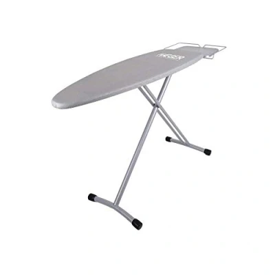 Imagen de HAEGER HOME STRONG PRO Tabla de Planchar con altura ajustable ininterrumpida hasta 94 cm, descanso para hierro dibujado también los generadores vapor, Gris Metalizado 124 x 40 cm