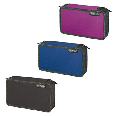Imagen de Herlitz Doppeletui Wild Print, 23 Teilig, Farbig Sortiert Estuches 19 Centimeters Multicolor (Uni Sortiert)