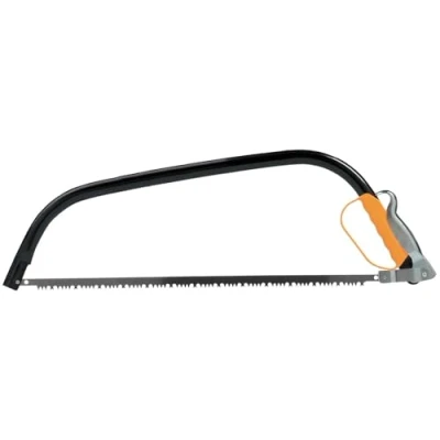Imagen de Fiskars Sierra de arco para madera verde, Cuchilla fija, Longitud: 62 cm (21&quot;), Incluye protección plástico la cuchilla, Acero calidad, Negro/Naranja, SW30, 1001621