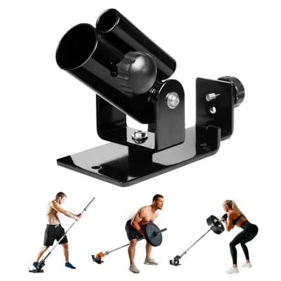 Imagen de Yes4All LPL6 Deluxe T Bar Row Plataforma Full 360 giratorio y fácil de instalar Se adapta a barras olímpicas estándar 1 pulgada 2 pulgadas, A, negro