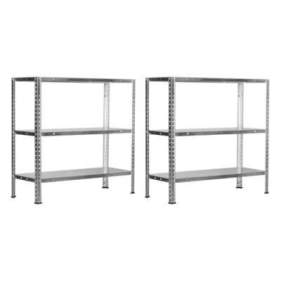 Imagen de 7H SEVEN HOUSE Pack 2 Estanterías Modulares Metálicas SteelSmart con 3 Baldas 120kg 70x30x70cm 7house