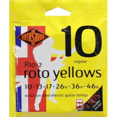 Imagen de Rotosound Roto Yellows Double Deckers Electric Guitar Strings 2 Pack