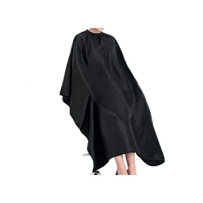 Imagen de IC collection FRISEURUMHANG Cierre de gancho (transpirable, impermeable, 126 x 146 cm), color negro, Negro