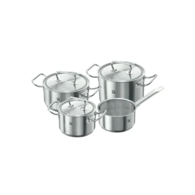 Imagen de ZWILLING Juego de ollas , 4 piezas, 3 tapas, Apto para la inducción, Acero inoxidable, Twin Classic