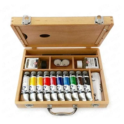 Imagen de CAJA OLEO VAN GOGH BASICA + BLOCK 10 HOJAS 24X32cm