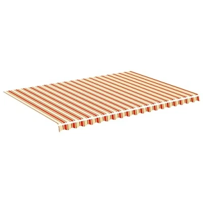 Imagen de vidaXL Tela de Repuesto para Toldo Parte Superior Dosel Lona Recambio Jardín Patio Terraza Balcón Parasol Refugio Impermeable Amarillo Naranja 5x3,5 m