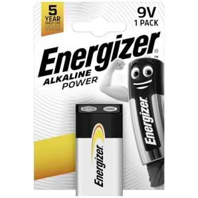 Imagen de Energizer ERG9V P.Alka.6LR 61 (6F22), Negro, Plata, Paquete de 1