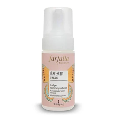 Imagen de farfalla Espuma limpiadora de pomelo 120 ml Cuidado la piel revitalizante con aloe vera y vitamina C Cosmética 100% natural orgánica Vegano dermatológicamente probado