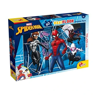 Imagen de Liscianigiochi Puzzle infantil para colorear, color rompecabezas de doble cara maxifloor 60 spiderman (47237)