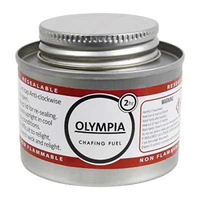 Imagen de Olympia CB733 Chafing líquido combustible, 2 horas, plata (Pack de 12)