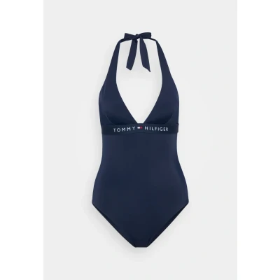 Imagen de Tommy Hilfiger Original Halter ONE Piece Bañador, Mujer, Talla: 42 44, Dark night navy