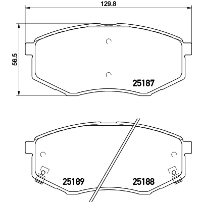 Imagen de HELLA 8DB 355 019 791 Juego de pastillas freno con avisador acústico desgaste accesorios HYUNDAI: ix35, Tucson, ix20