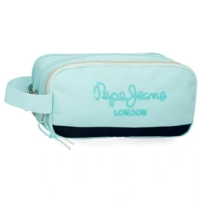 Imagen de Pepe Jeans Dalma Estuche Triple Azul 22x10x9 cms Poliéster by Joumma Bags