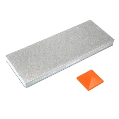 Imagen de SHARPAL 169H Piedra de afilar diamante Extra Gruesa 220 / Fina 600 Doble Cara monocristalino (200 x 75 mm) afilador profesional con guía ángulos y base antideslizante