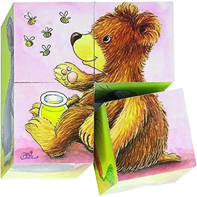 Imagen de GOKI Puzzles 3D de Dados Animales Bebé, Multicolor (57056)