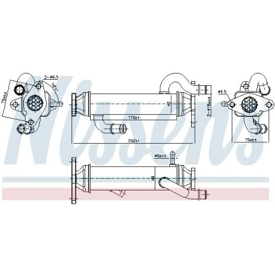 Imagen de NISSENS 989328 Enfriador EGR sin bypass de depresión