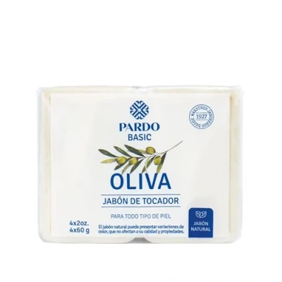 Imagen de PARDO pastilla de jabon BASIC OLIVA 4 X 60gr