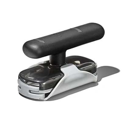 Imagen de OXO Good Grips Abridor de tarros Giratorio con Base accesoria, Plastic, Negro