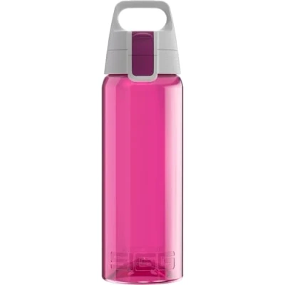 Imagen de SIGG Total Color Berry botella cantimplora (0.6 L), hermética sin sustancias nocivas, resistente y ligera de plástico tritán