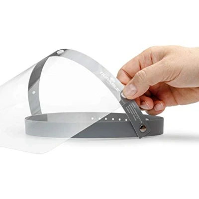 Imagen de Durable Láminas de recambio duraderas para el visor facial 343110, con botones presión, desinfectables, Made in EU, 10 unidades