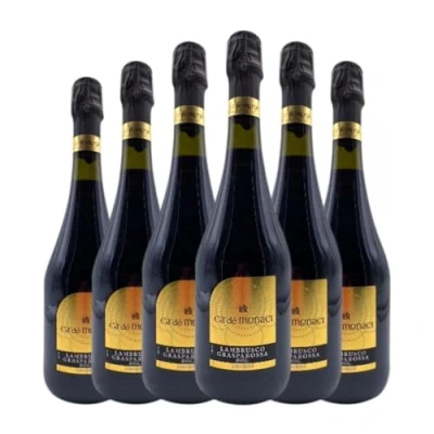 Imagen de Wines Co Ca&#039;de Monaci tinto Lambrusco di Sorbara 75 cl Espumoso (Caja de 6 Botellas cl)