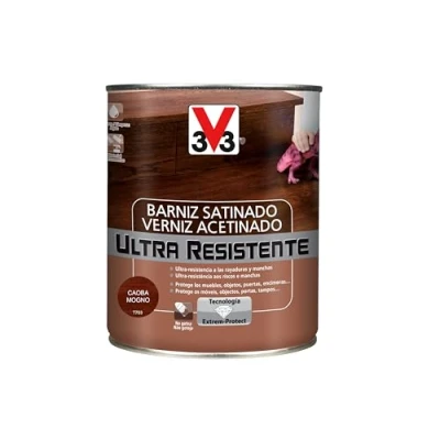 Imagen de V33 Barniz Interior Ultra Resistente Satinado Caoba 2.5 l