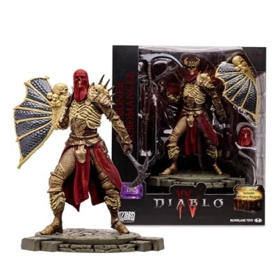 Imagen de McFarlane Toys Diablo IV Summoner Necromante (Epic) Figura Posada a Escala 1:12 con Cabeza Intercambiable, 2 Armas, Escudo, Base de exhibición y Arma misteriosa Comando Las legiones no muertas
