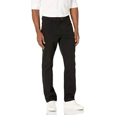 Imagen de Amazon Essentials Pantalón Chino Elástico Cómodo con 5 Bolsillos y de Ajuste Recto (Previamente Goodthreads) Hombre, Negro, 32W / 32L