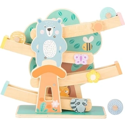 Imagen de Small Foot Company 11473 Pista Madera, sobre 3 Ruedas y con Animales Flores en Colores Vivos, a Partir de 1,5 años Edad juguetes, Multicolor (11473) , color/modelo surtido