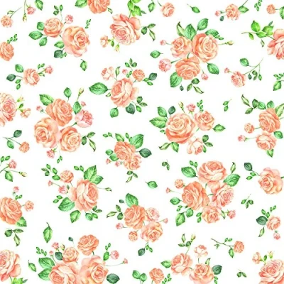 Imagen de 20 servilletas, flores pequeñas, albaricoque, vintage, 33 x cm