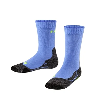Imagen de FALKE TK2 K SO lana hilo funcional anti ampollas gruesa 1 par, Calcetines para senderismo Unisex niños, Azul (Blue Note 6545), 23 26