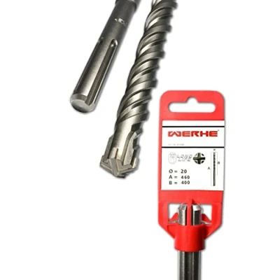 Imagen de taladro de hormigón WERHE SDS Max 20 x 460 mm martillo para piedra broca