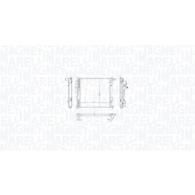 Imagen de MAGNETI MARELLI 350213216300 Radiador, refrigeración del motor para vehículos con caja automática 485 468 26 Aletas soldadas
