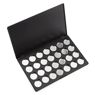 Imagen de Allwon vacía paleta de maquillaje sombra ojos magnética con sartenes metálicas redondas 28pcs 26mm