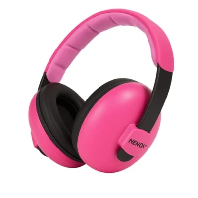 Imagen de ESTRO Cascos Antiruido Niños Auriculares Bebe Ruido Protectores Auditivos para Bebes EM1 (Rosa)