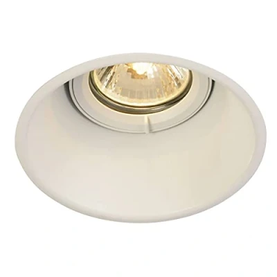 Imagen de Slv Blanco Horn T/Foco, luz de inundación, proyector Techo, luminaria empotrable led, iluminación Interior / GU10 50 W, 25 W